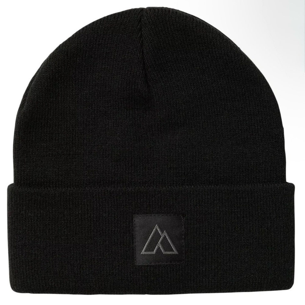 Alpine Design Core Patch Black Beanie NWT OS